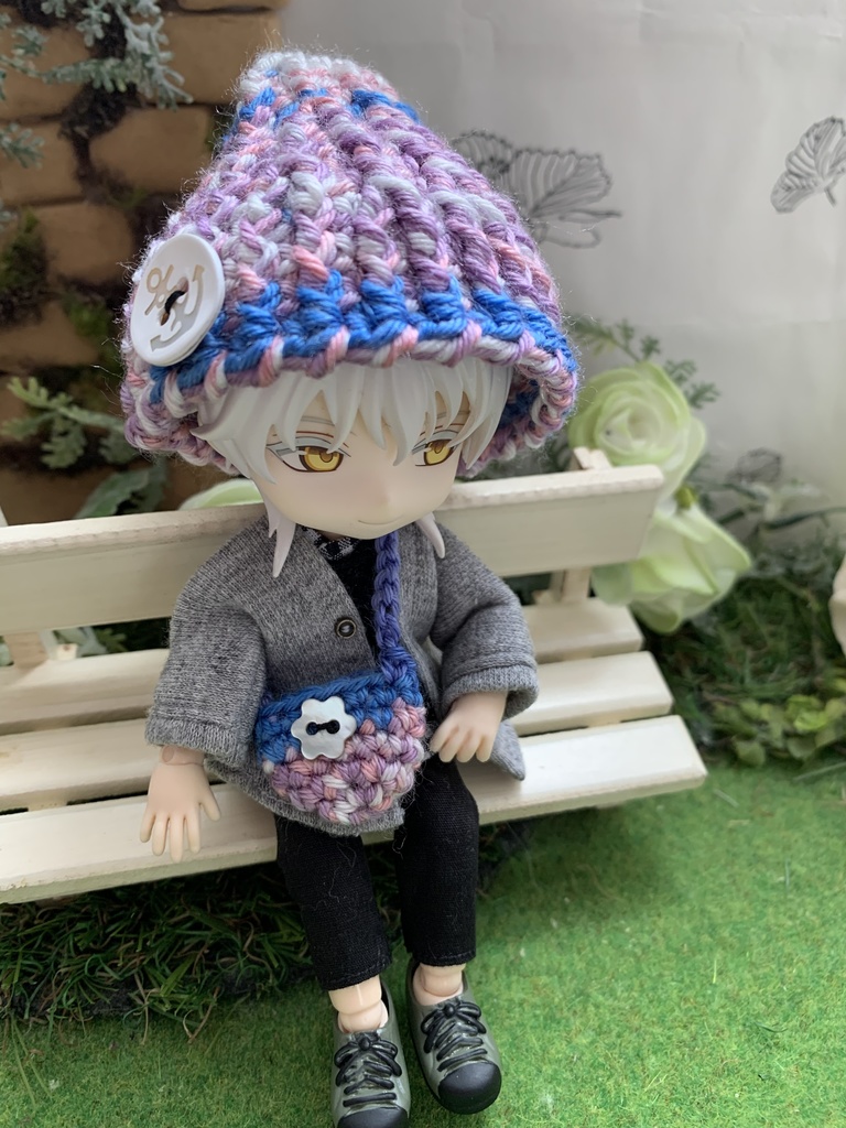 カラフルキャスケットとビニーのバッグセット