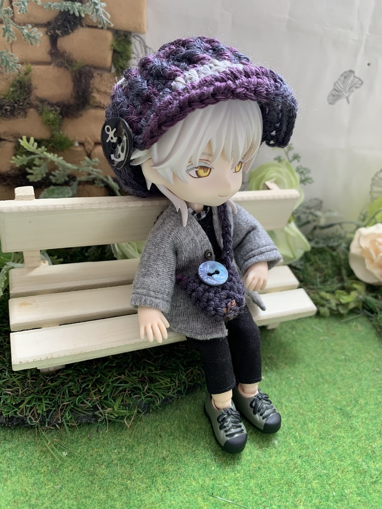 カラフルキャスケットとビニーのバッグセット