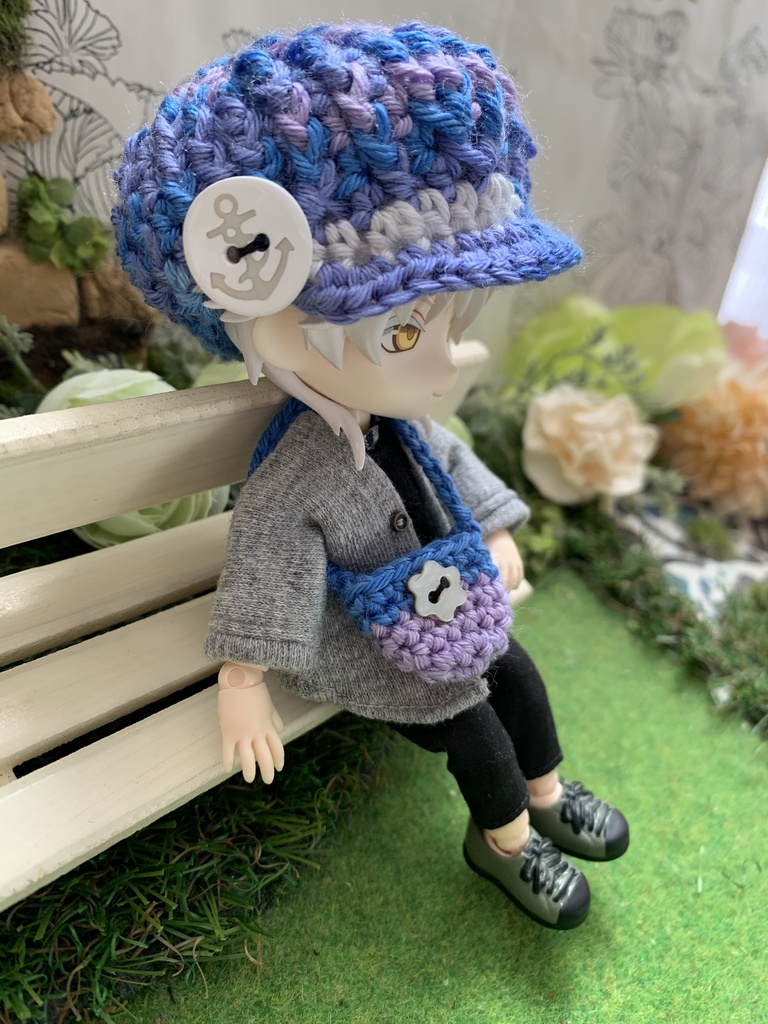 カラフルキャスケットとビニーのバッグセット