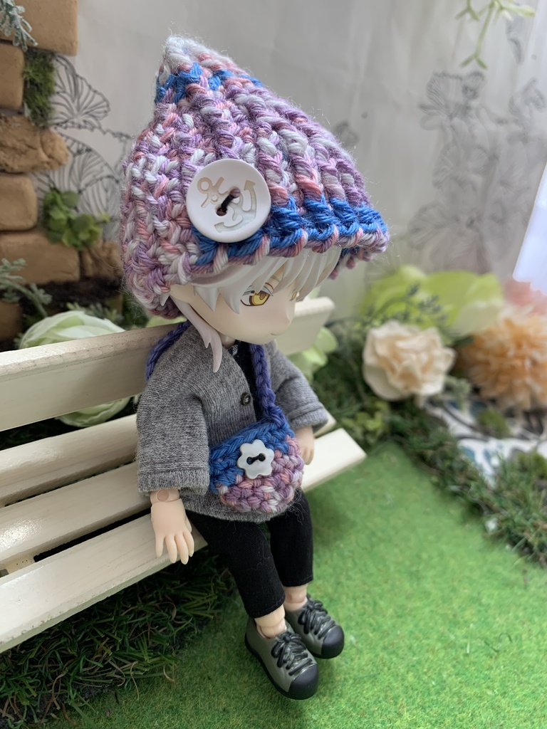 カラフルキャスケットとビニーのバッグセット