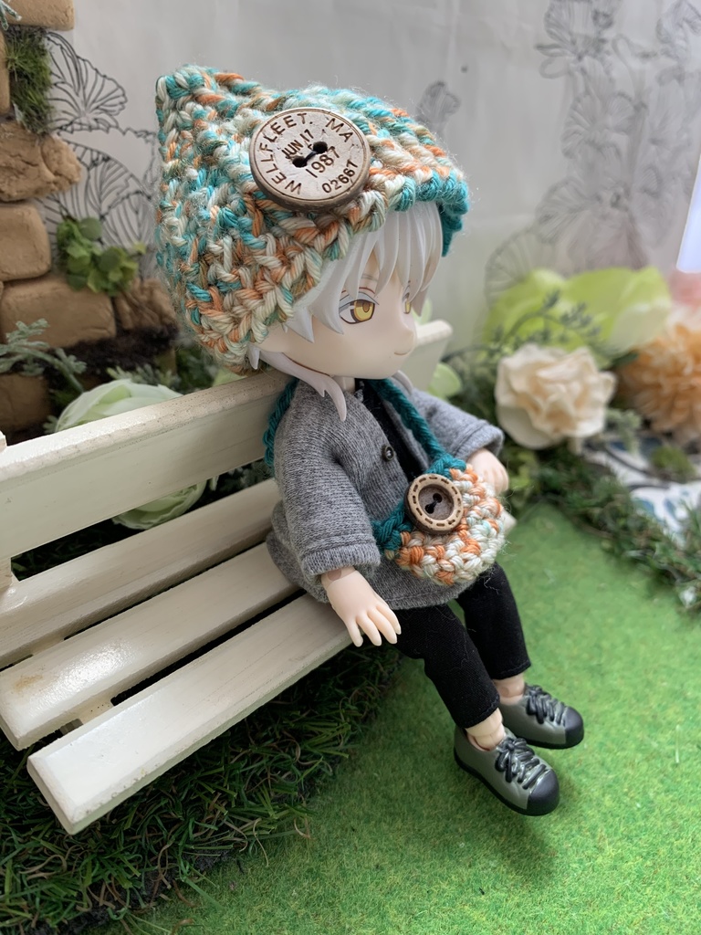 カラフルキャスケットとビニーのバッグセット