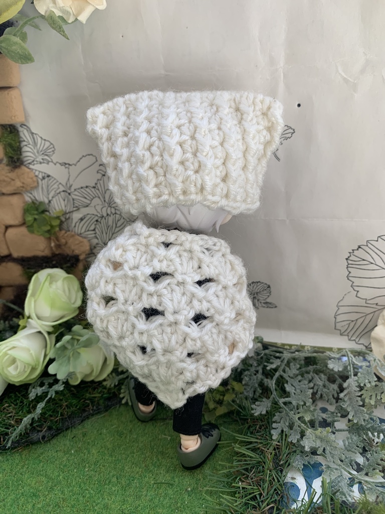 秋色ネコミミ帽子とストールセット