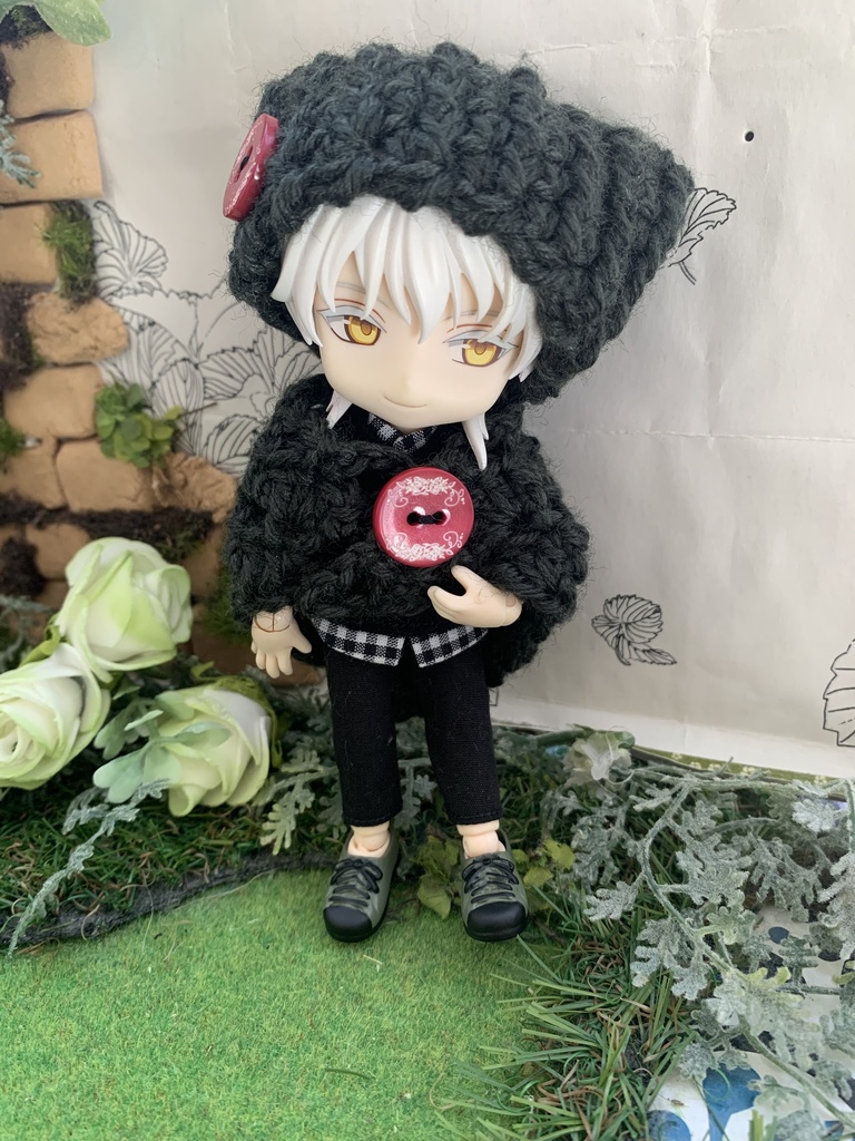 秋色ネコミミ帽子とストールセット