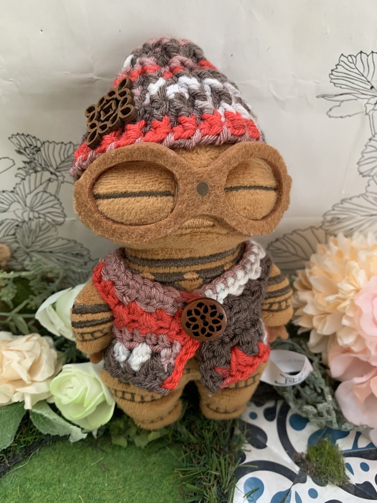 土偶ニット 帽子ベストセット