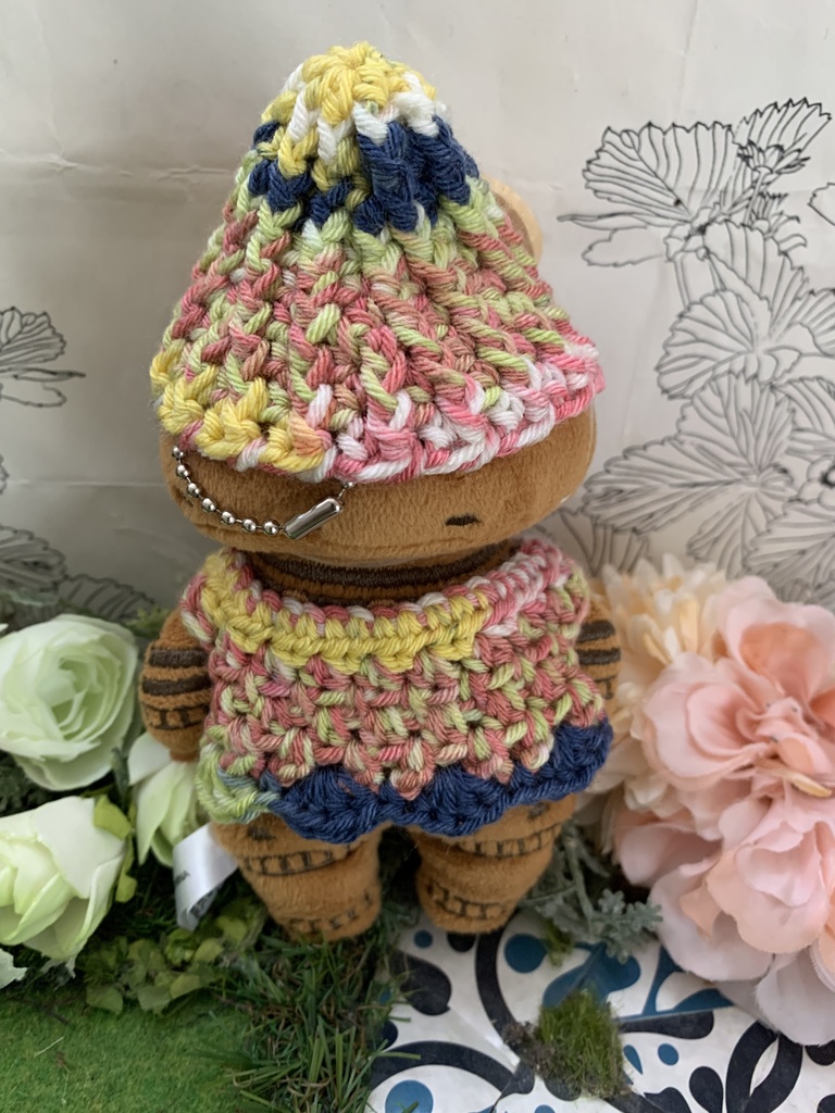 土偶ニット 帽子ベストセット