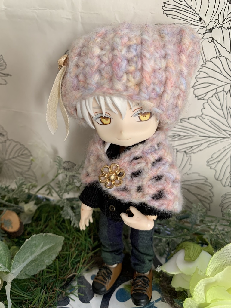 ねんどろ猫耳帽子とストールセット