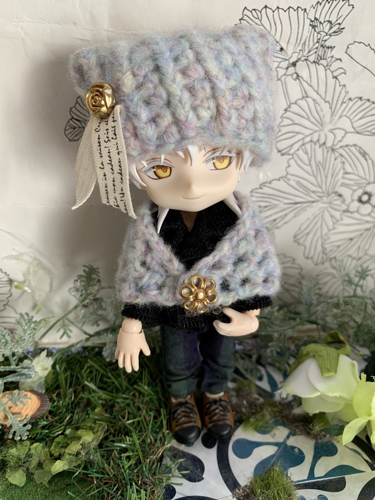 ねんどろ猫耳帽子とストールセット