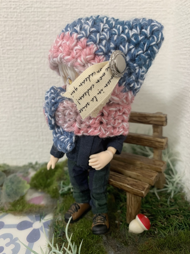 猫耳帽子とマフラーセットカラフル