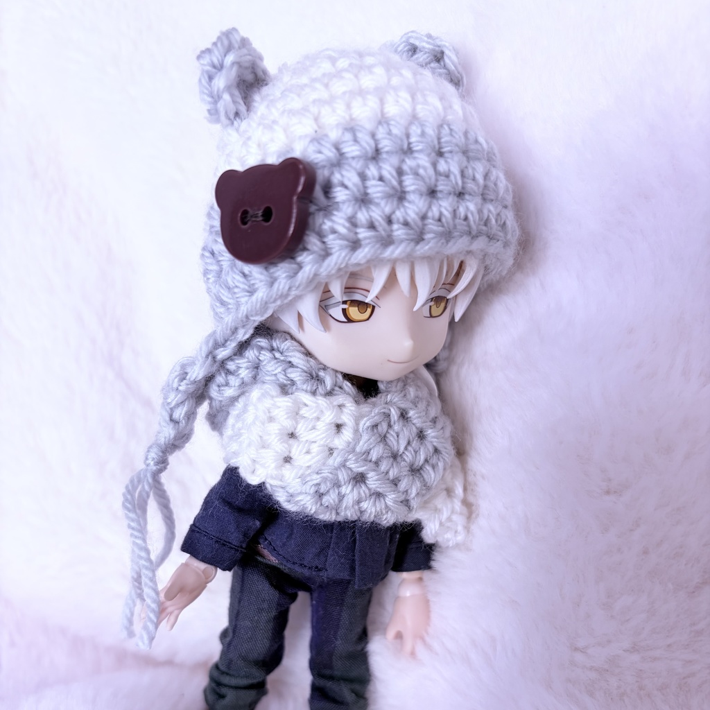 クマ帽子マフラーセット