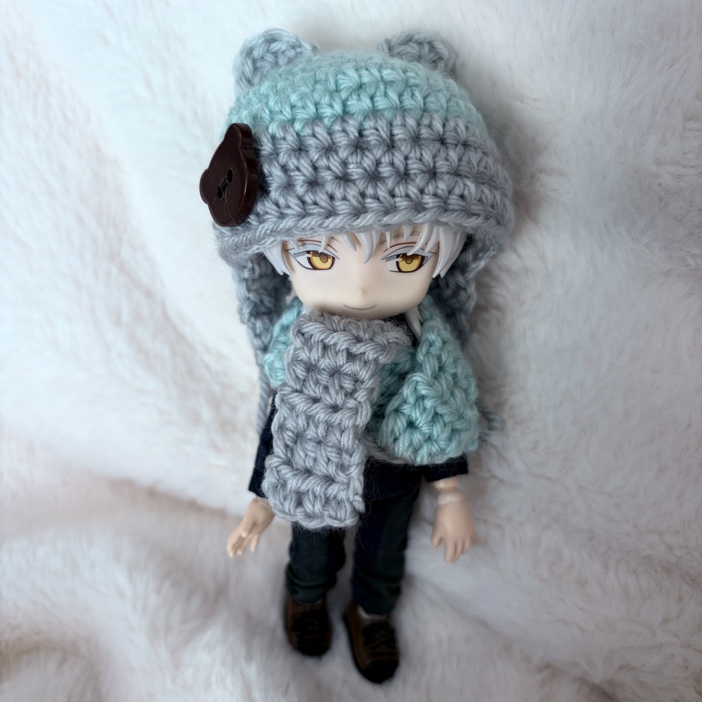 クマ帽子マフラーセット