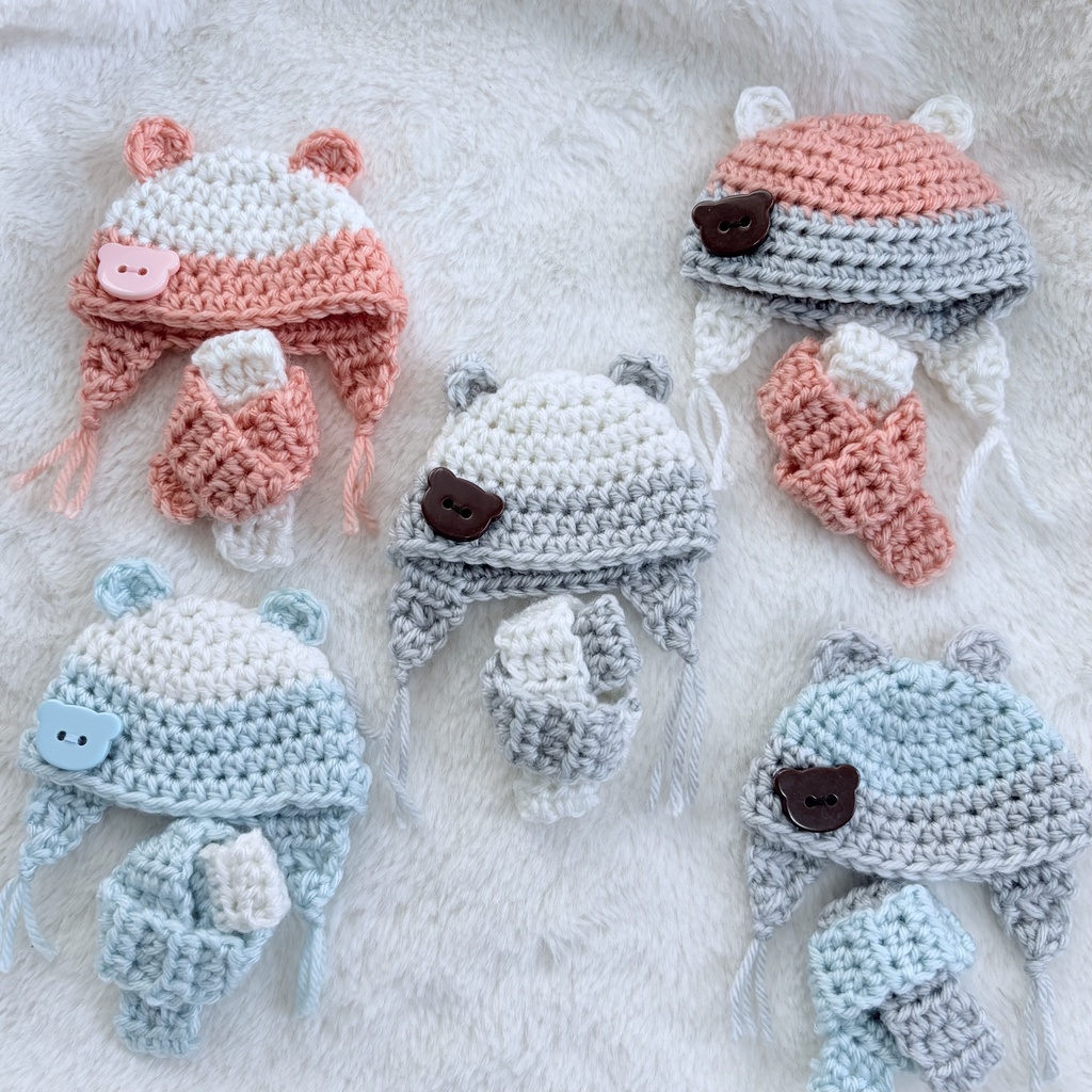 クマ帽子マフラーセット