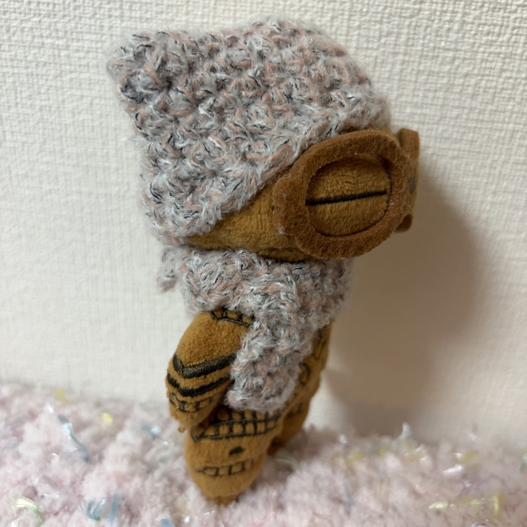 土偶ちゃん用クマ耳ネコ耳帽子マフラーセット