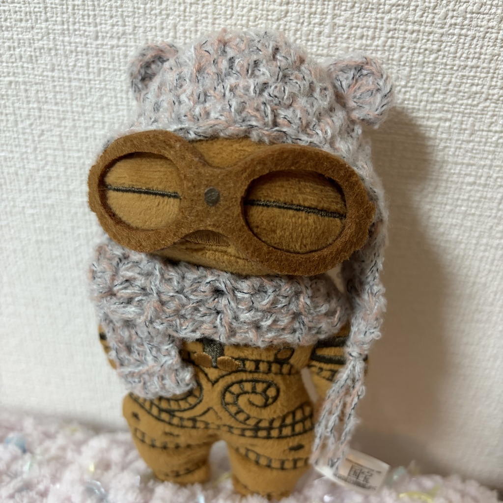 土偶ちゃん用クマ耳ネコ耳帽子マフラーセット