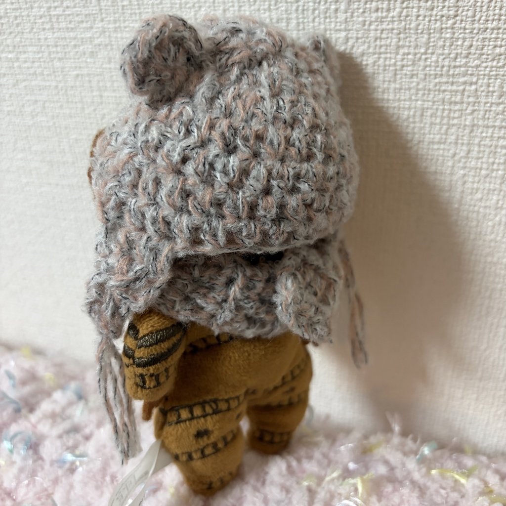 土偶ちゃん用クマ耳ネコ耳帽子マフラーセット