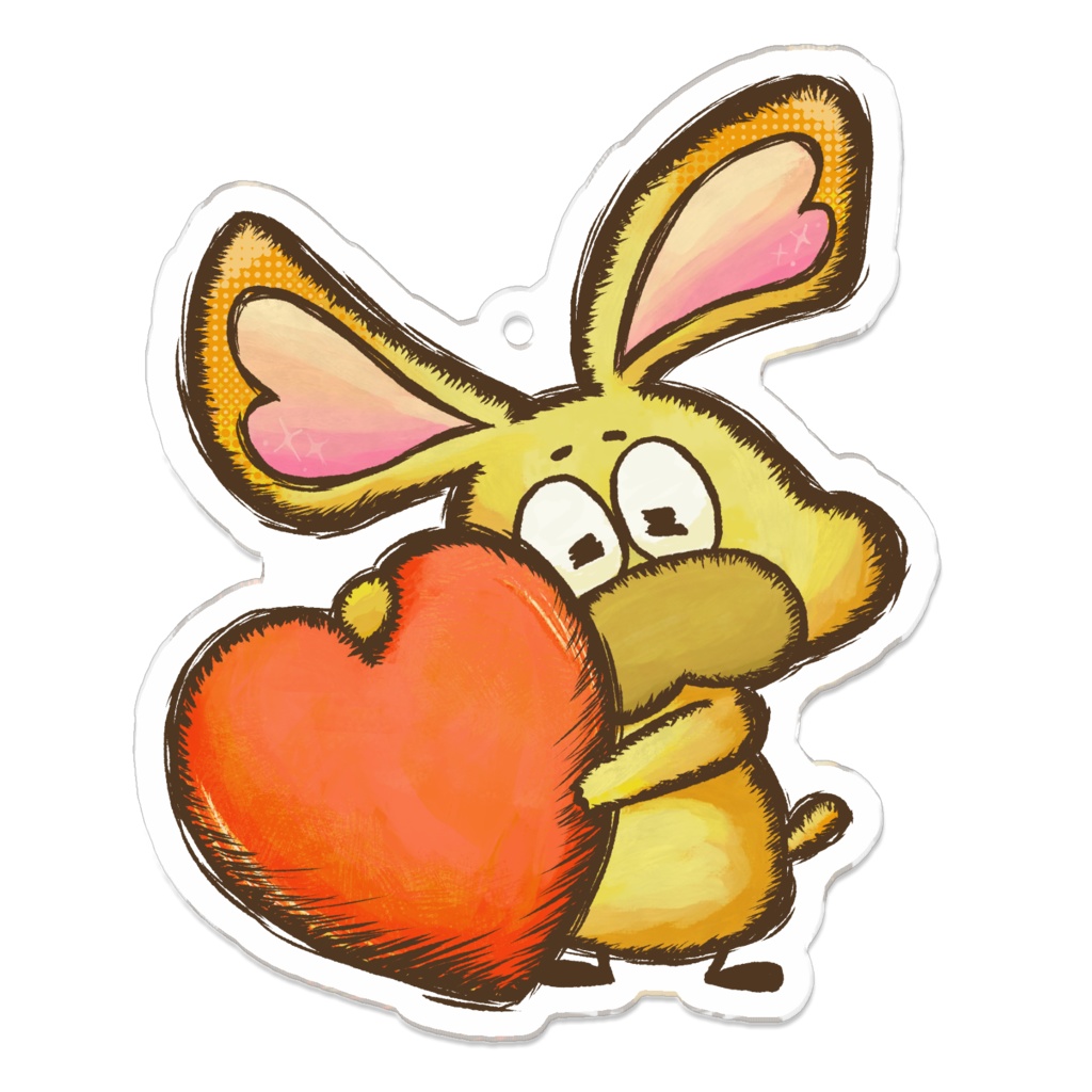 ハートをぎゅっとうさぎさん。(コーティングなし)