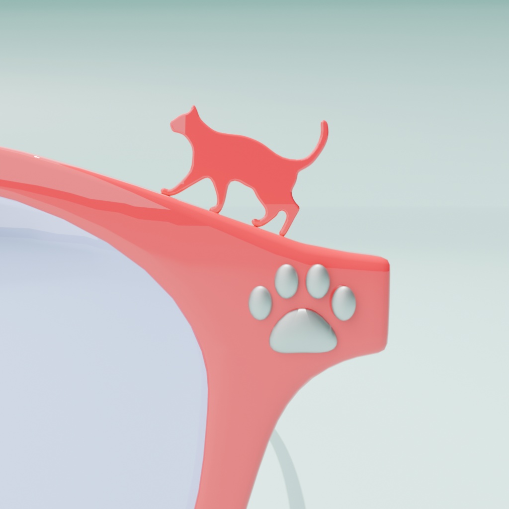 「ねこめがね」「いぬめがね」メガネ・サングラス~VRChat accessory
