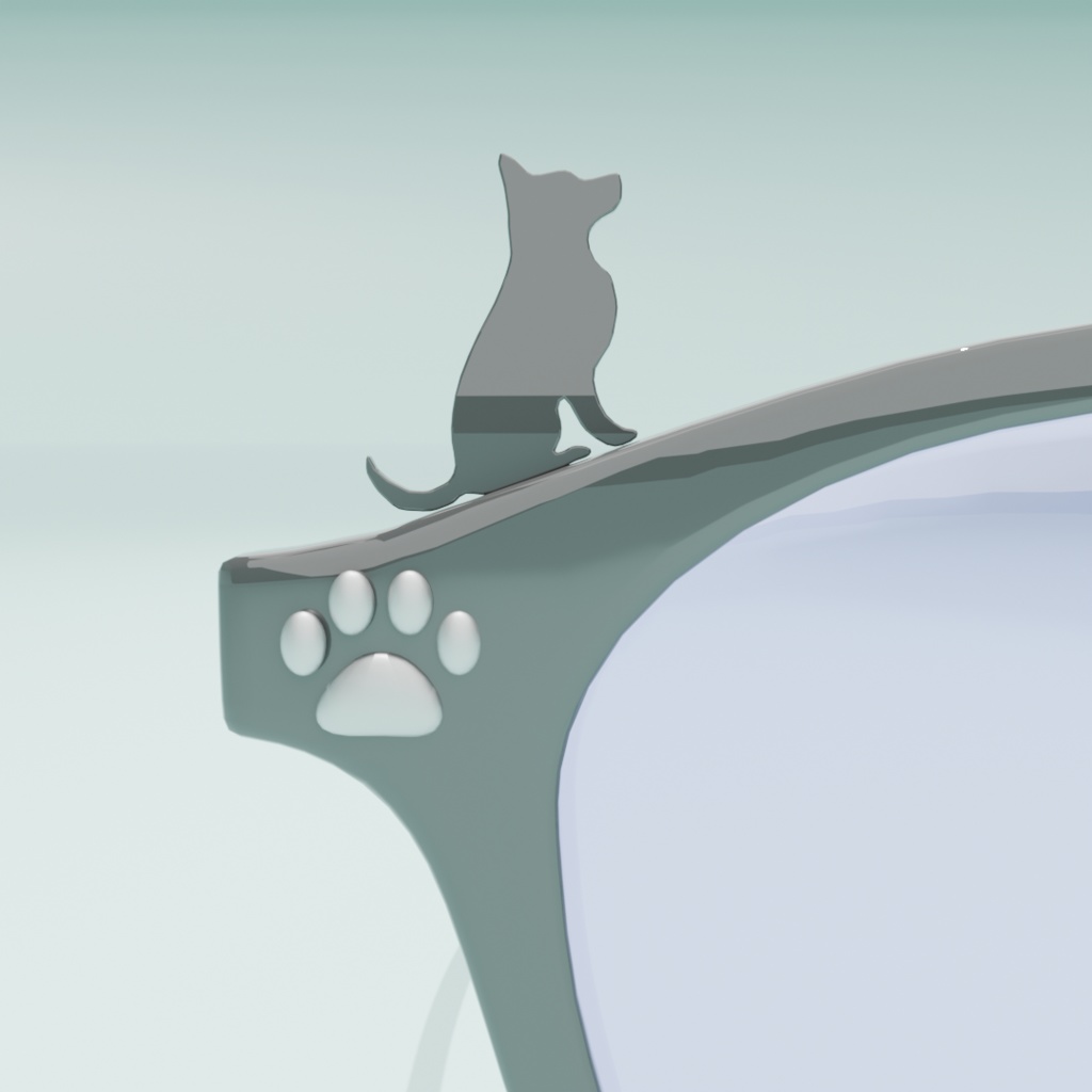 「ねこめがね」「いぬめがね」メガネ・サングラス~VRChat accessory