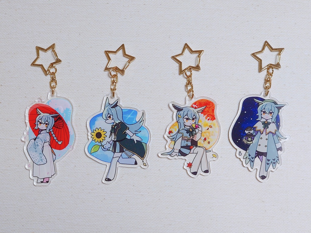 ミミズクちゃん春夏秋冬アクリルキーホルダー