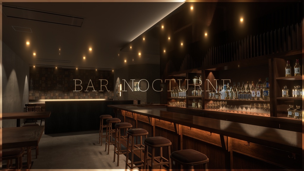 〔VRChatワールド販売〕Bar "Nocturne" < 落ち着いたバー >