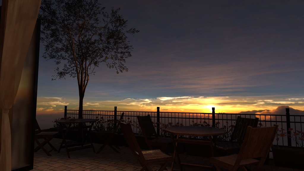 〔VRChatワールド販売〕Cafe "Autumn" < 夕暮れのカフェ >