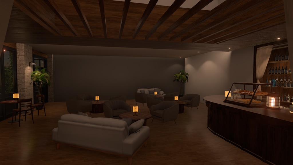 〔VRChatワールド販売〕Cafe "Autumn" < 夕暮れのカフェ >