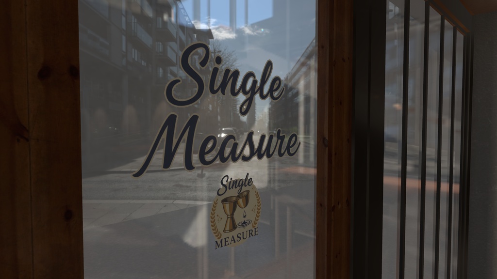 〔VRChatワールド販売〕Bar "SingleMeasure" < 街角のバー >