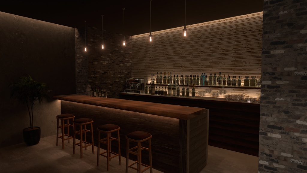 〔VRChatワールド販売〕Bar "SingleMeasure" < 街角のバー >