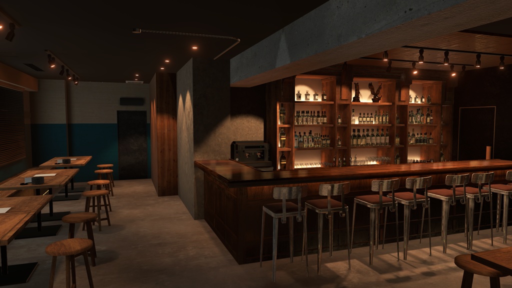 〔VRChatワールド販売〕Bar "AfterGlow" < 街角のバー >