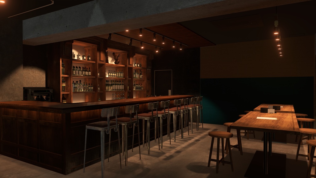 〔VRChatワールド販売〕Bar "AfterGlow" < 街角のバー >