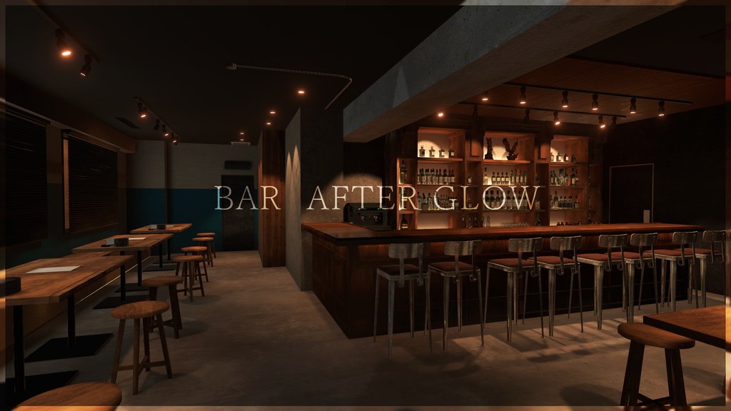 〔VRChatワールド販売〕Bar "AfterGlow" < 街角のバー >