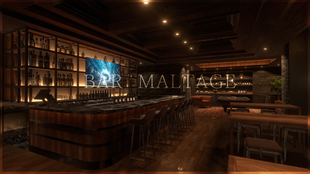 〔VRChatワールド販売〕Bar "Maltage" < 街角のバー >