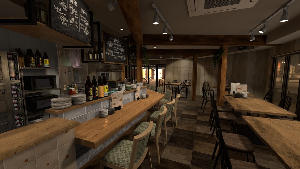 〔VRChatワールド販売〕Bar "YOI-KA" < 街角のバー & Cafe & 居酒屋 >