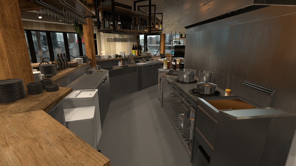 〔VRChatワールド販売〕Bar "YOI-KA" < 街角のバー & Cafe & 居酒屋 >