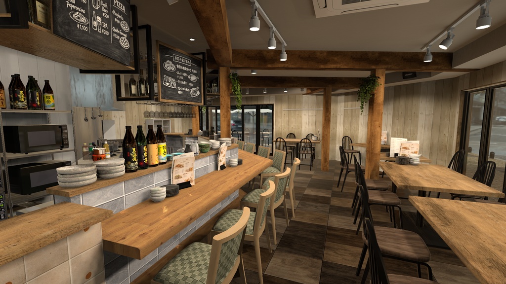 〔VRChatワールド販売〕Bar "YOI-KA" < 街角のバー & Cafe & 居酒屋 >