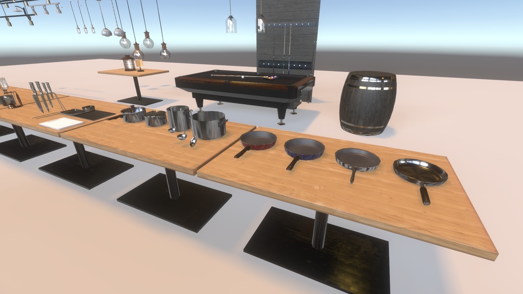 〔VRChatワールドアセット販売〕< バー & Cafe & 居酒屋のアセット >