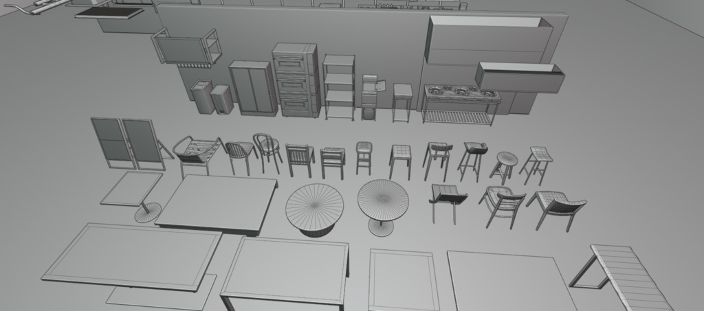 〔VRChatワールドアセット販売〕< バー & Cafe & 居酒屋のアセット >