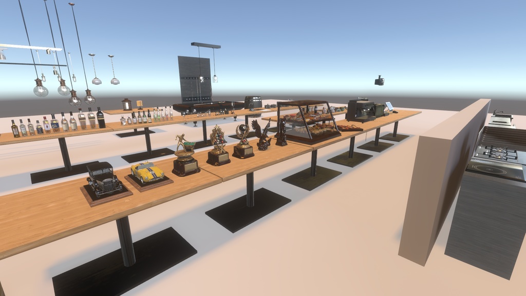 〔VRChatワールドアセット販売〕< バー & Cafe & 居酒屋のアセット >