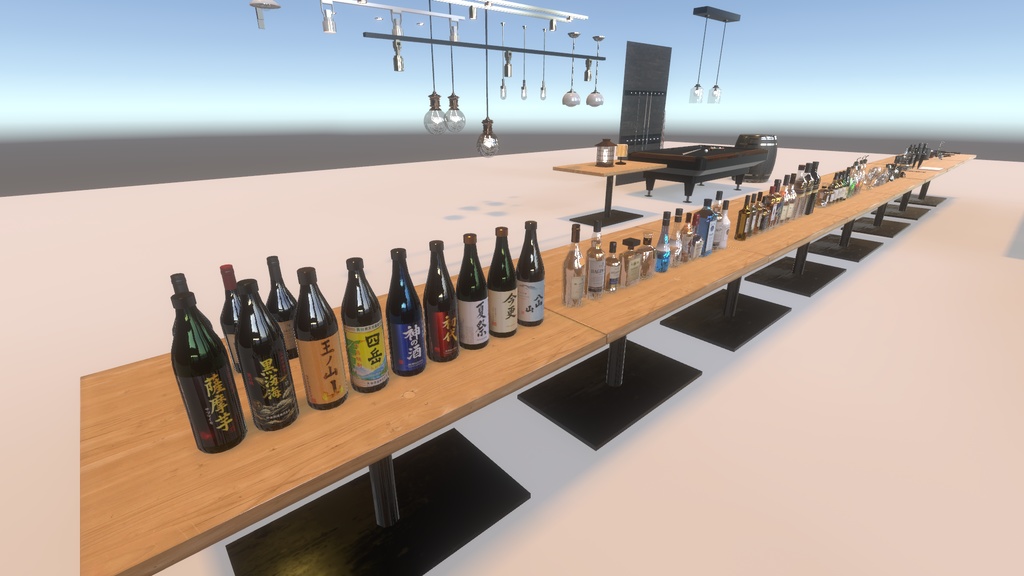 〔VRChatワールドアセット販売〕< バー & Cafe & 居酒屋のアセット >