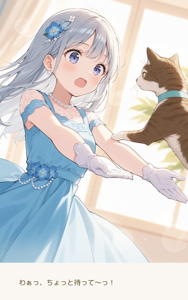 猫と女の子のやさしい時間 AIイラスト集