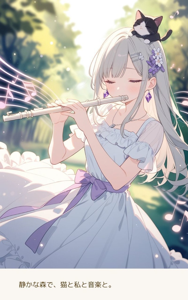 猫と女の子のやさしい時間 AIイラスト集