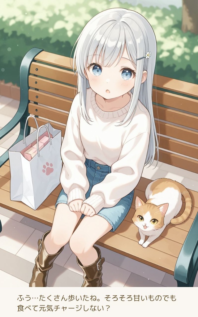 猫と女の子のやさしい時間 AIイラスト集
