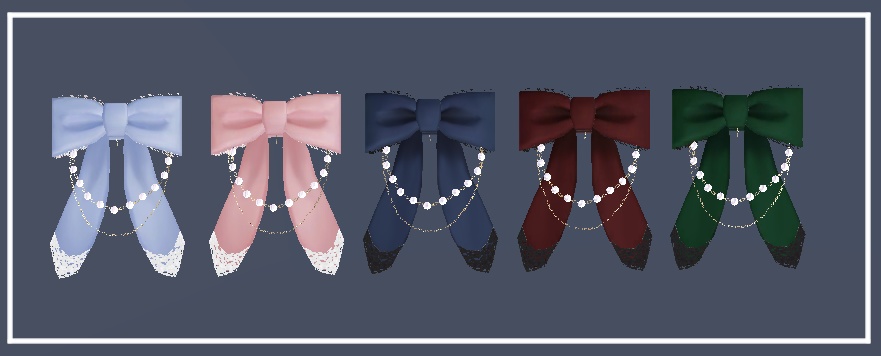 [VRC想定] Lace ribbon (レースリボン) + Renewal - Violet - BOOTH