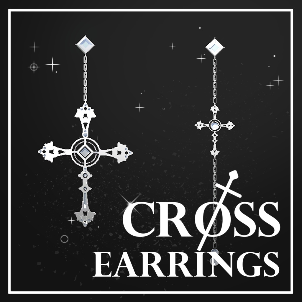Cross Drop Earring / 十字架イヤリング