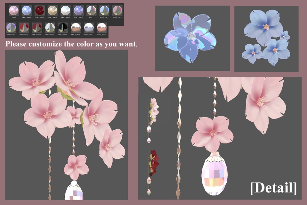 おうか / Sakura Crystal Accessories