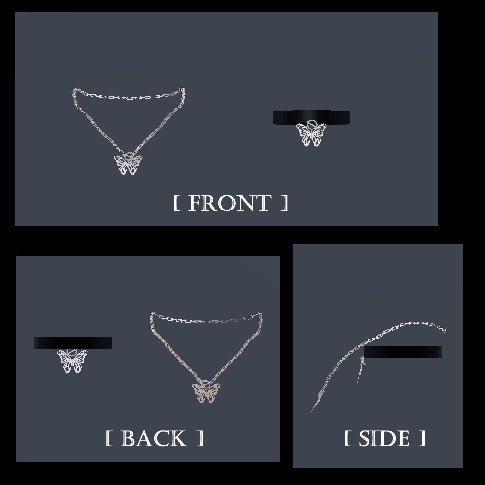Butterfly  Necklace & Choker / バタフライ ネックレスとチョーカー for Maya(舞夜)