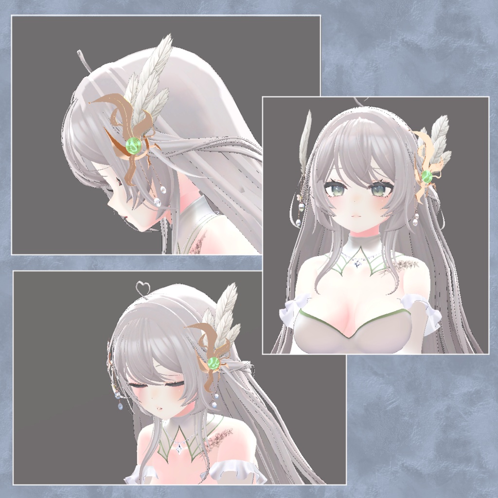 Venus / RPG Style Feather Hair Accessories