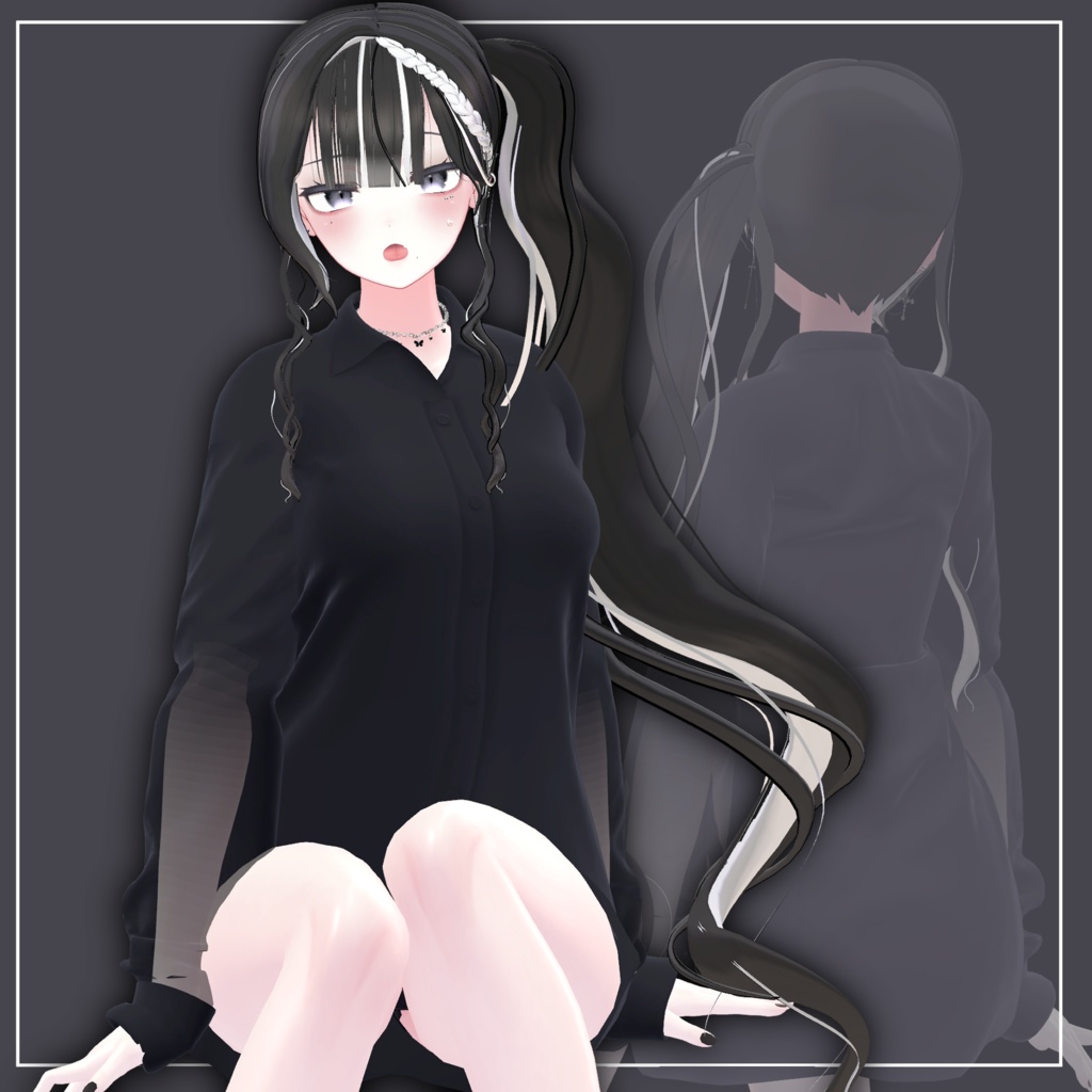 🖤 2WAY HIP & Lovely Sidetail/Twintail Hair  - For Kikyo【桔梗】