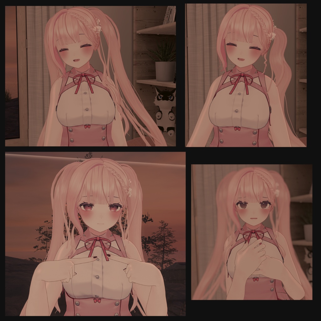 🖤 2WAY HIP & Lovely Sidetail/Twintail Hair  - For Kikyo【桔梗】