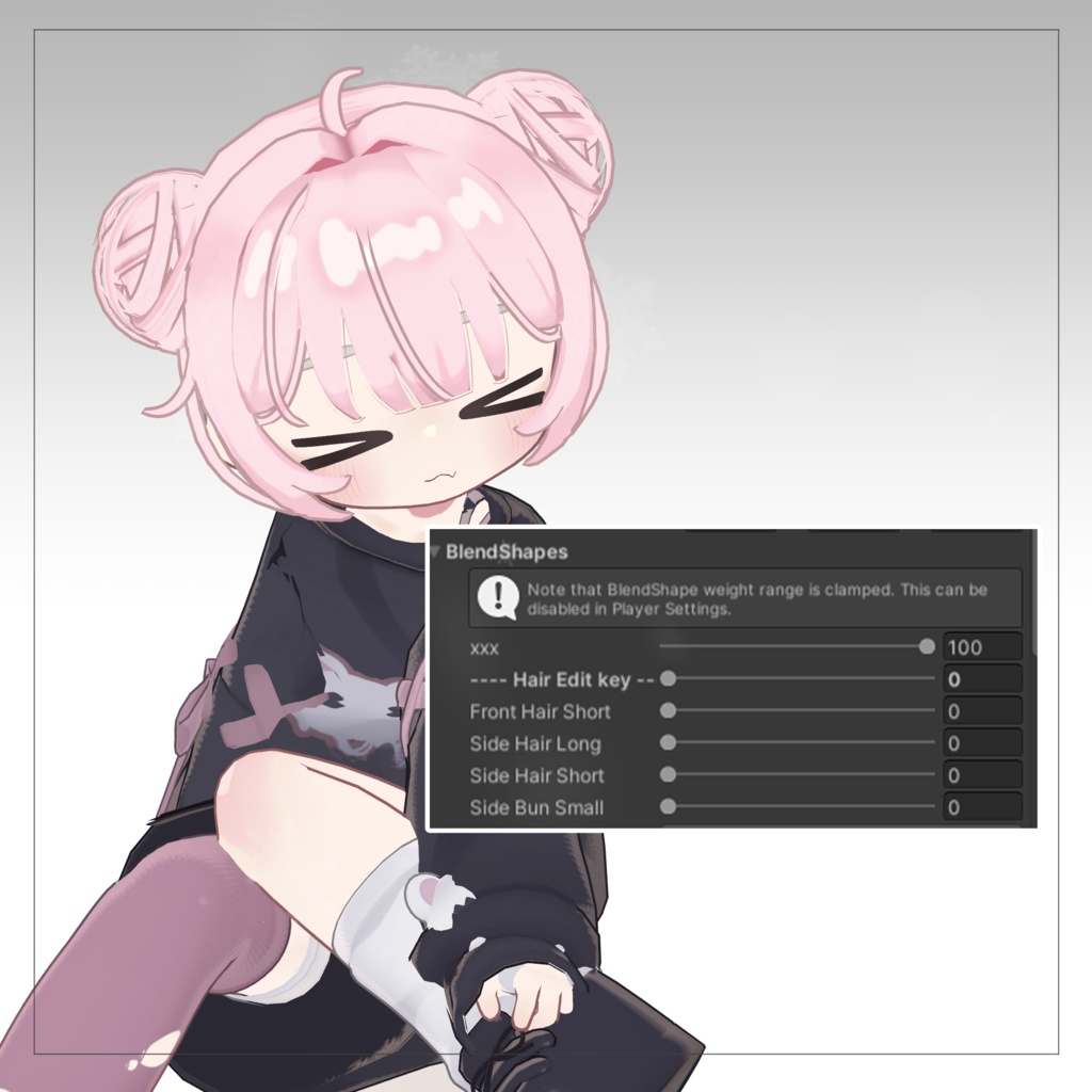 🥟Side Bun Hair for kipfel(キプフェル)