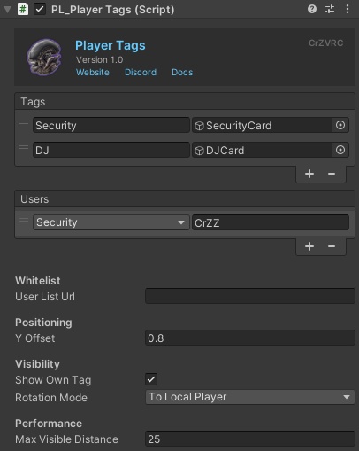 VRC プレイヤータグ (VRC Player Tags)